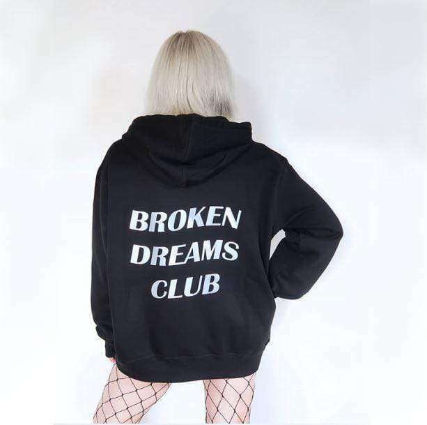 Broken Dreams Club Grunge Hoodie - Aesthetic Streetwear for Unique Styles