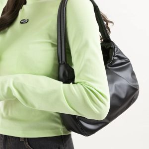 Casualcore Ruched Shoulder Bag - Grunge Style Aesthetic Accessory