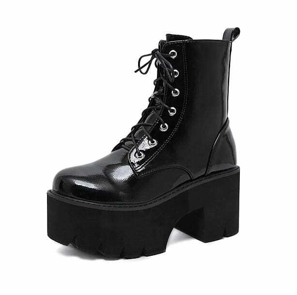 Chunky Platform Boots for Grunge Style, Aesthetic Outfits & Gothic Looks