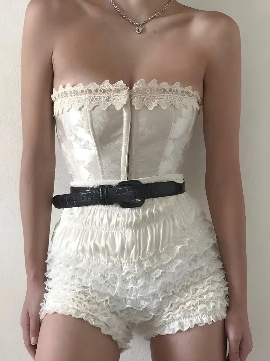 Coquette Lace Ruffled Shorts - Aesthetic Soft Girl Fashion Piece