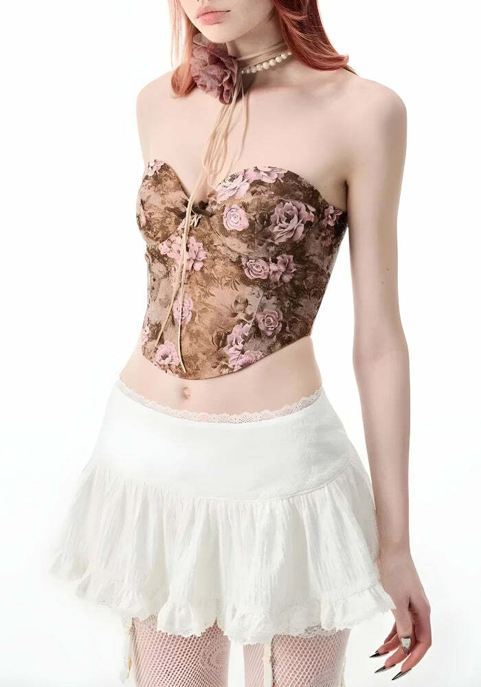 Coquette Ruffled Lace Mini Skirt - Aesthetic Soft Girl Fashion Piece