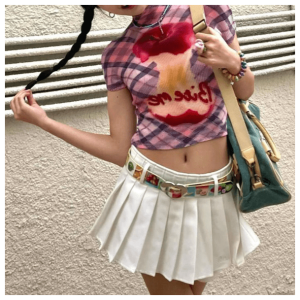 Crispy Apple Crop Top - Grunge Style Clothing & Aesthetic Outfit Essential