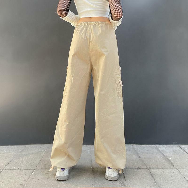 Fairy Grunge Drawstring Parachute Pants - Aesthetic Soft Girl Style