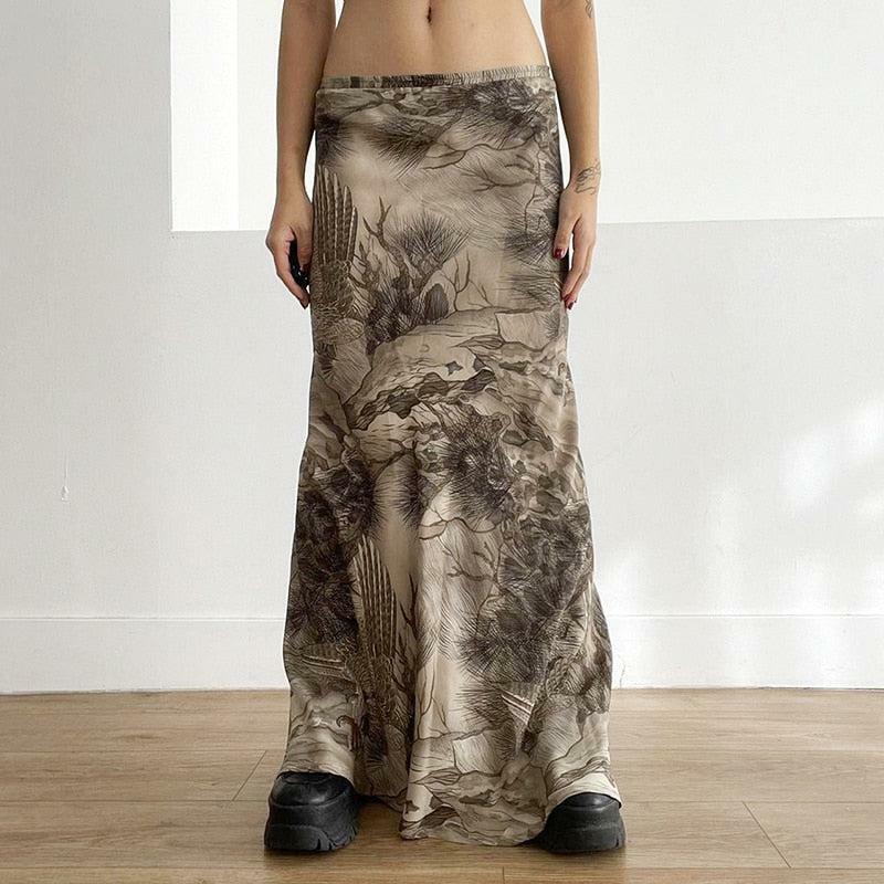 Fairy Grunge Forest Maxi Skirt - Aesthetic Style for Unique Outfits