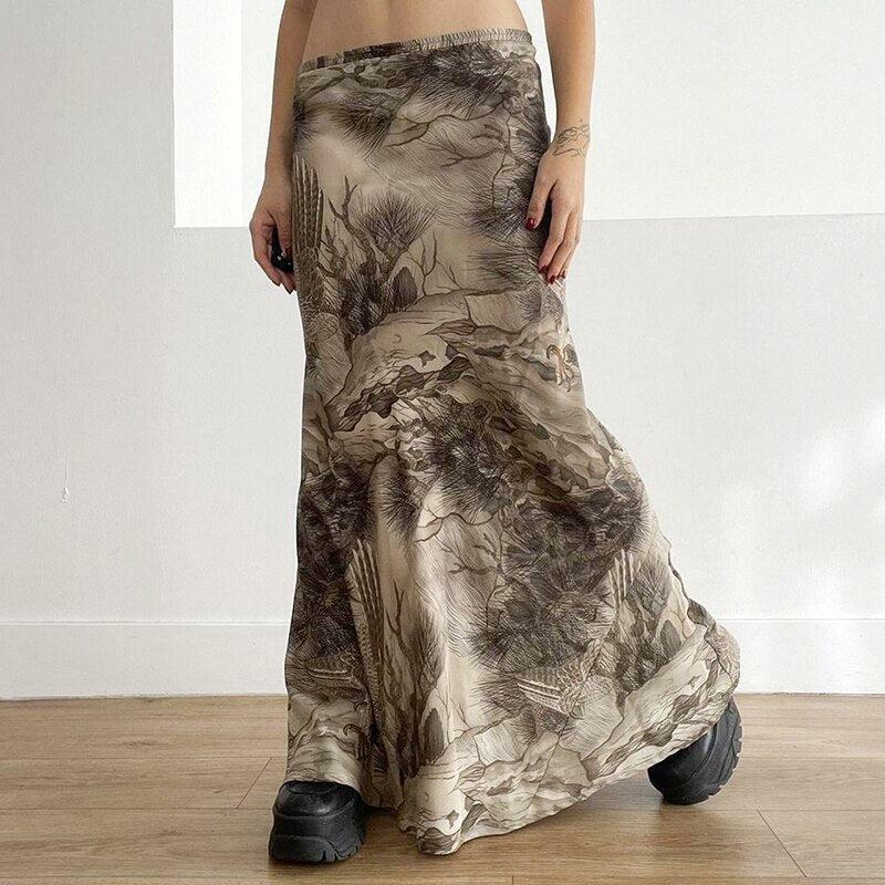 Fairy Grunge Forest Maxi Skirt - Aesthetic Style for Unique Outfits