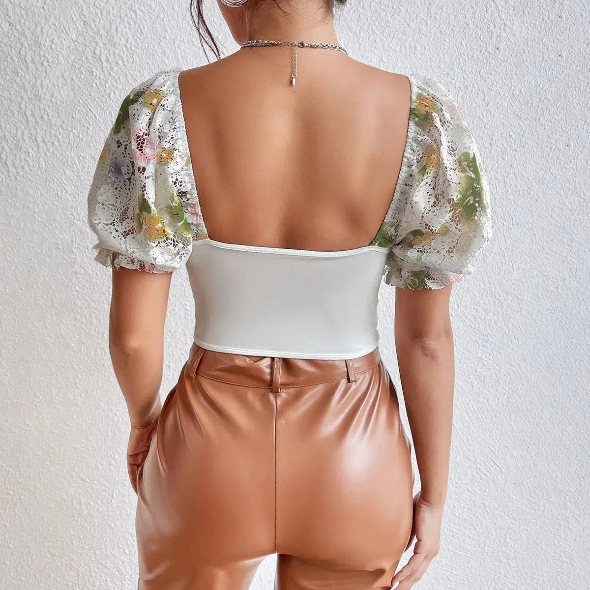 Floral Crop Corset Top - Aesthetic Grunge Style Clothing for Unique Outfits