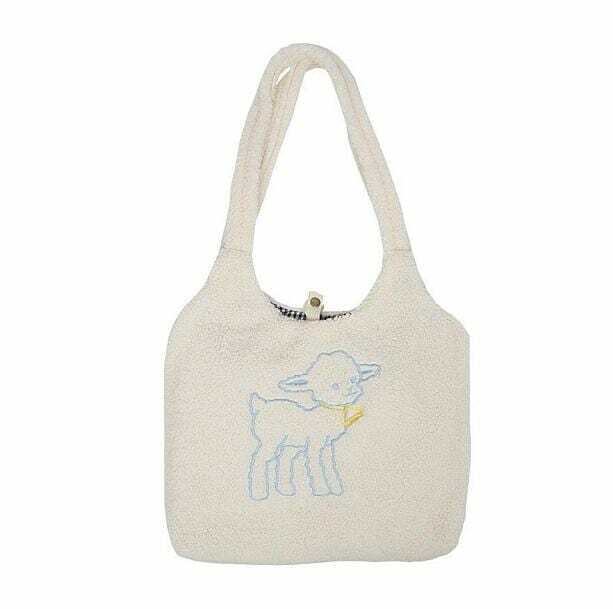 Fluffy Sheep Bag: Cute Aesthetic Accessory for Soft Girl & Grunge Styles