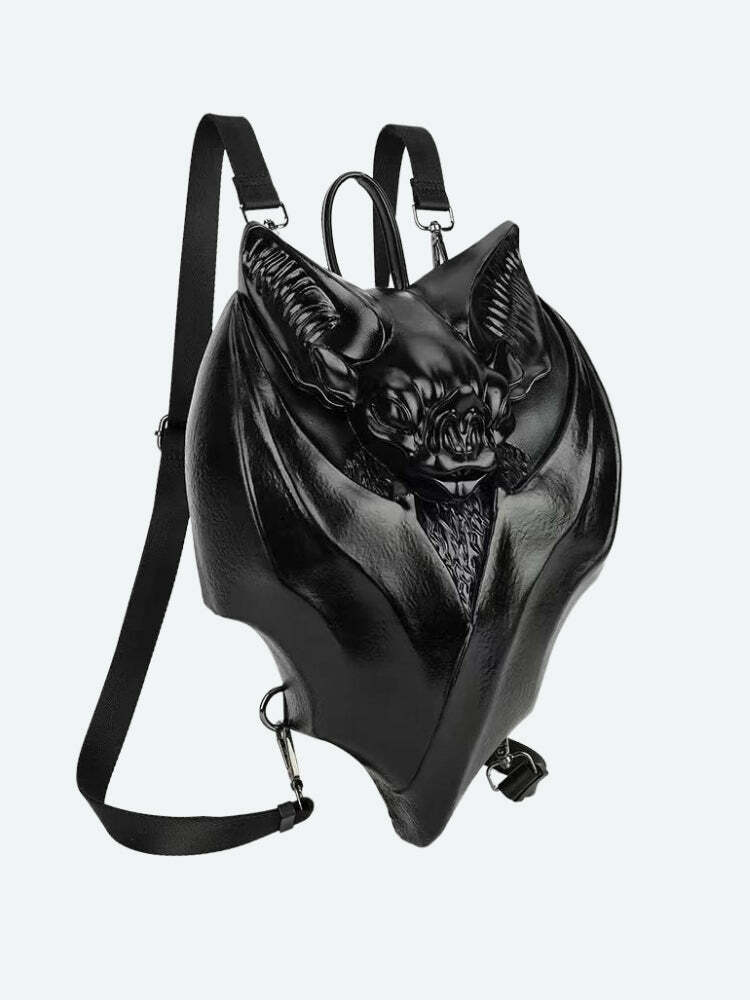 Goth Bat Backpack: Grunge Style, Aesthetic Clothing & Accessories