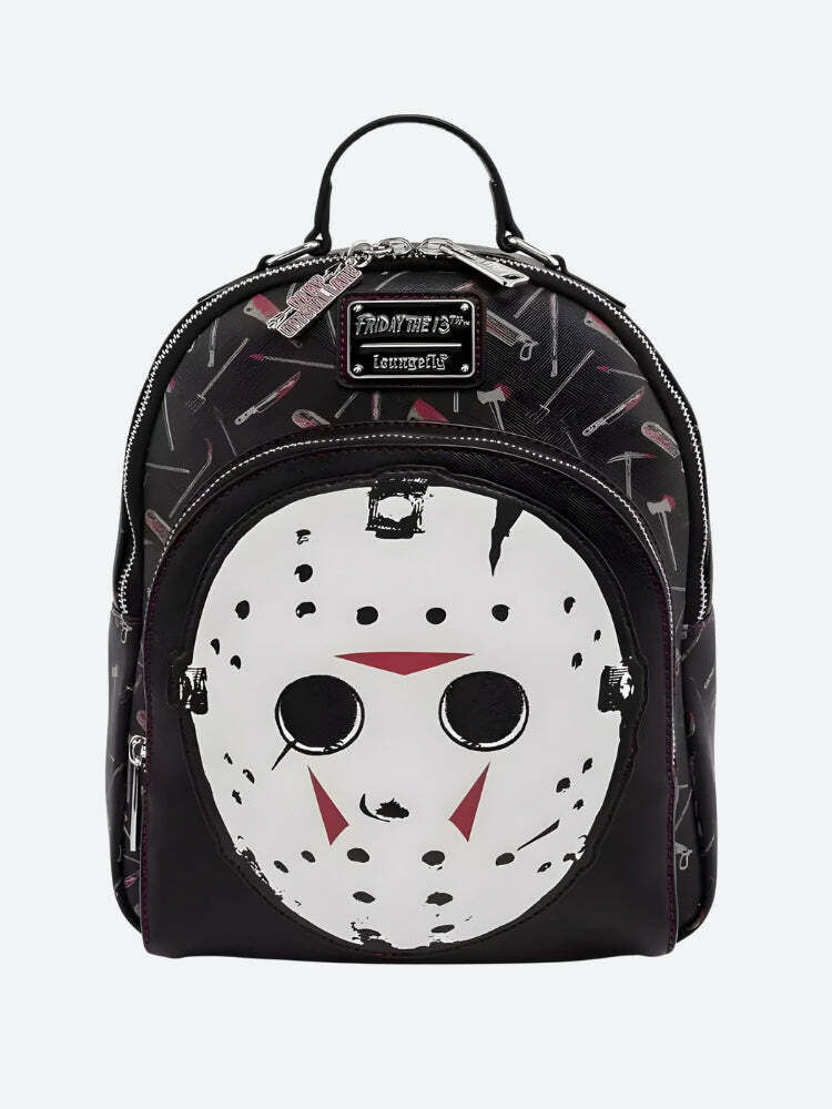 Gothic Friday the 13th Backpack - Grunge Style Aesthetic Bag for Outfits