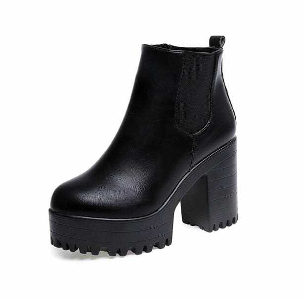 Grunge Style Clothing: Aesthetic Ankle Boots for Soft Girl & Gothic Looks