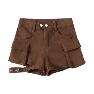 Grunge Style Clothing: Aesthetic Flap Pocket Shorts for Unique Outfits