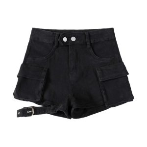 Grunge Style Clothing: Aesthetic Flap Pocket Shorts for Unique Outfits