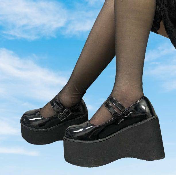 Grunge Style Clothing: Aesthetic Platform Wedges for Soft Girl Outfits