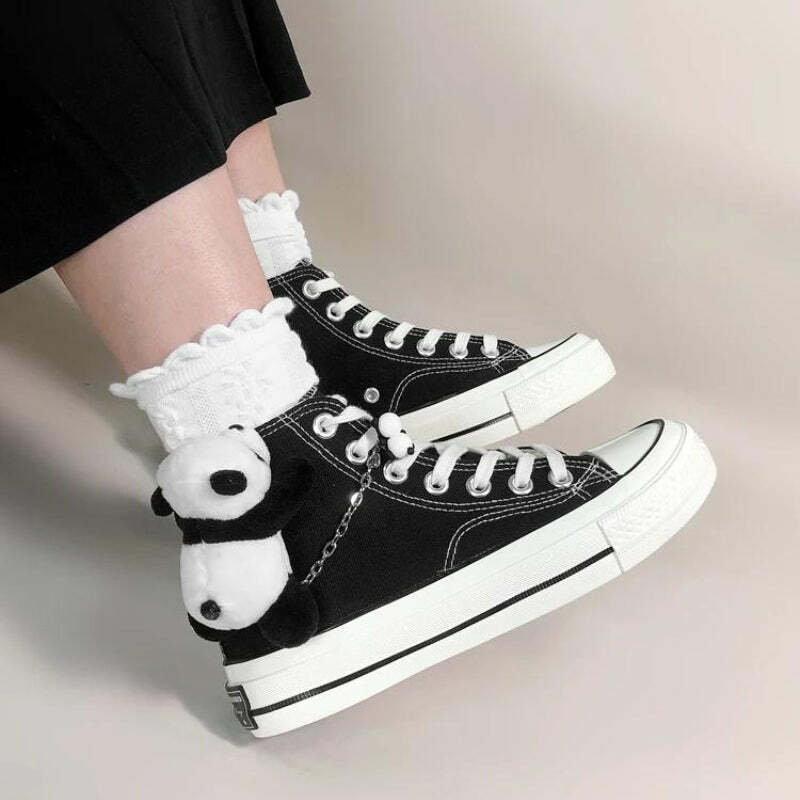 Grunge Style Clothing: Aesthetic Soft Girl Canvas Shoes for Unique Outfits