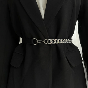 Grunge Style Clothing: Chain Waist Belt for Aesthetic Outfits