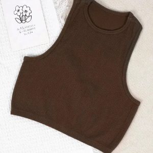 Grunge Style Clothing: Cropped Sweater Vest & Backless Tops Aesthetic