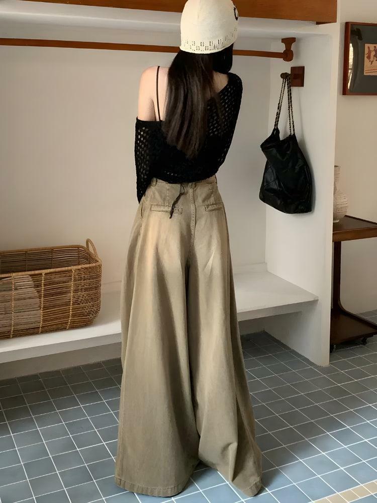 Grunge Style Clothing: Extreme Wide Leg Pants for Aesthetic Outfits