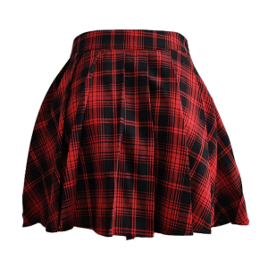 Grunge Style Clothing: Irregular Plated Mini Skirt for Aesthetic Outfits