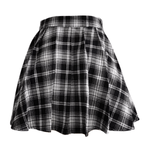 Grunge Style Clothing: Irregular Plated Mini Skirt for Aesthetic Outfits