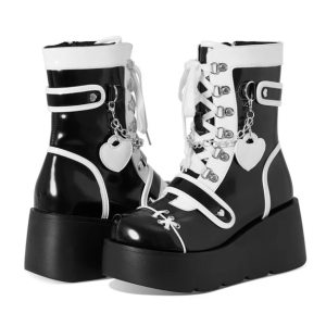 Grunge Style Clothing: Kawaii Platform Boots for Aesthetic Outfits