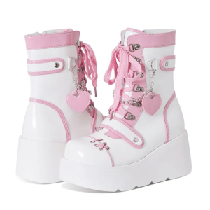 Grunge Style Clothing: Kawaii Platform Boots for Aesthetic Outfits