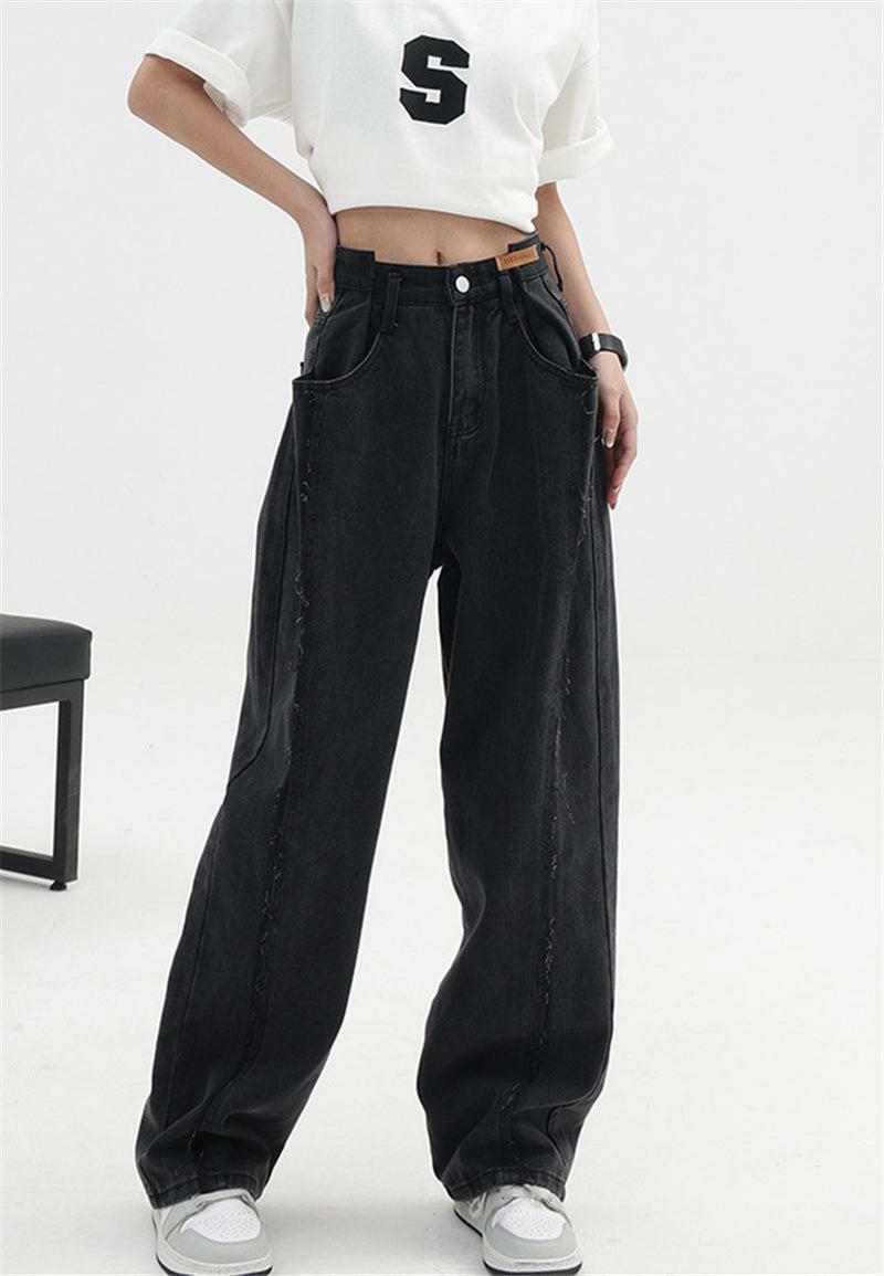 Grunge Style Clothing: Low Rise Wide Leg Baggy Jeans for Aesthetic Outfits