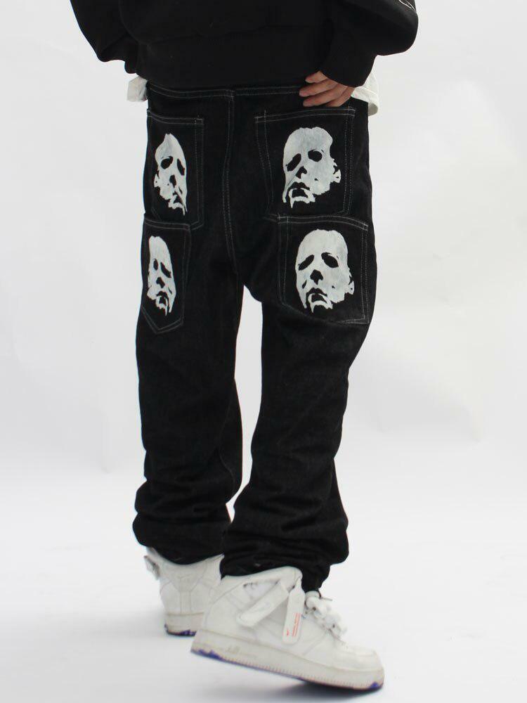 Grunge Style Clothing: Michael Myers Baggy Jeans for Aesthetic Outfits