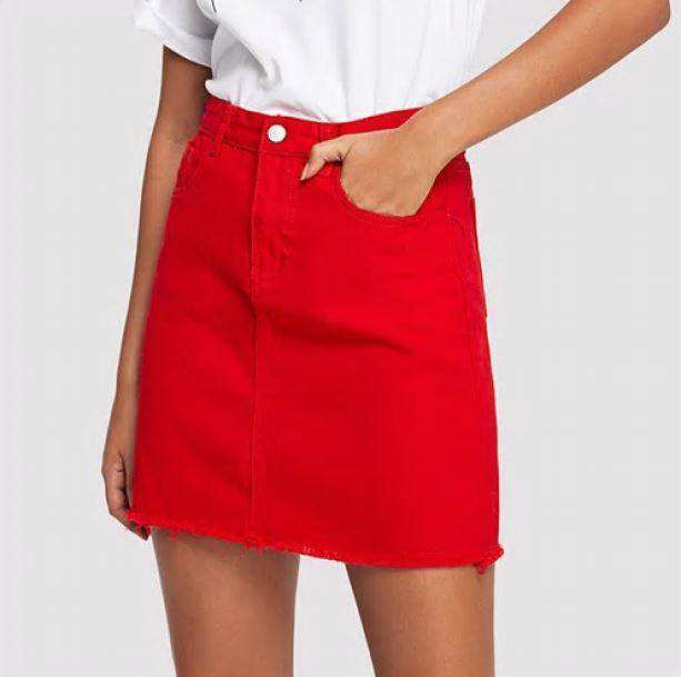 Grunge Style Clothing: Red Mini Skirt for Aesthetic Outfits & Soft Girl Looks