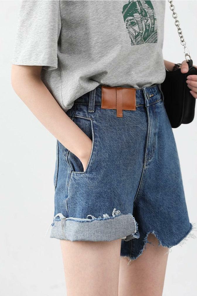 Grunge Style Distressed Jean Shorts for Aesthetic Outfits & Soft Girl Looks