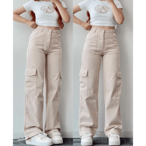 Grunge Style High Waist Cargo Pants - Aesthetic Soft Girl & Goth Fashion