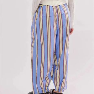 Grunge Style Striped Sweatpants: Aesthetic Soft Girl & Gothic Vibes