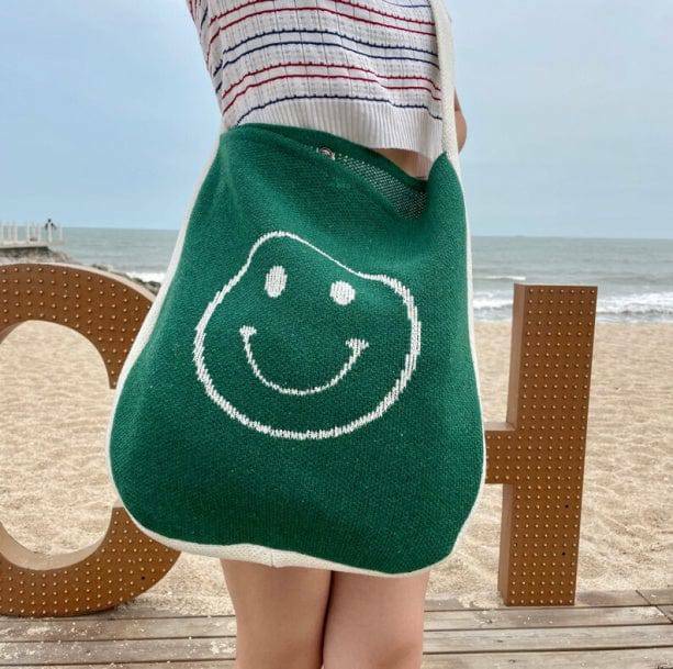 Happy Face Shoulder Bag - Cute Aesthetic Accessory for Every Outfit