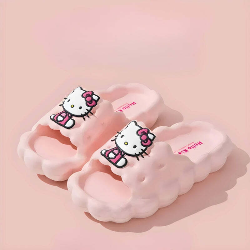 Hello Kitty Cloud Slippers - Cute Aesthetic Footwear for Cozy Vibes