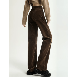 High Waist Corduroy Pants - Grunge Style Clothing for Aesthetic Outfits