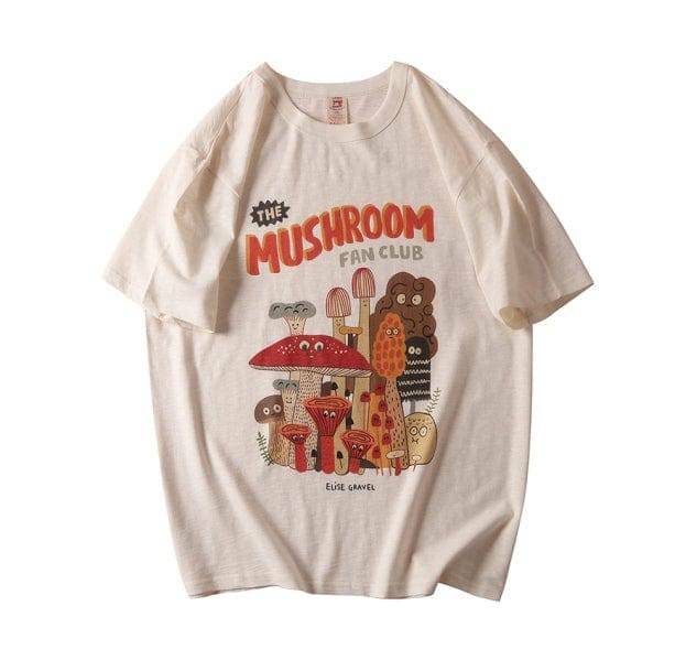 Indie Mushroom T-Shirt: Grunge Style Clothing for Aesthetic Outfits