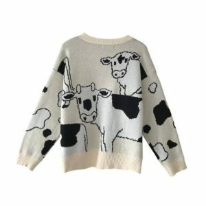 Lazy Cow Grunge Style Cropped Sweater Vest - Aesthetic Soft Girl Top