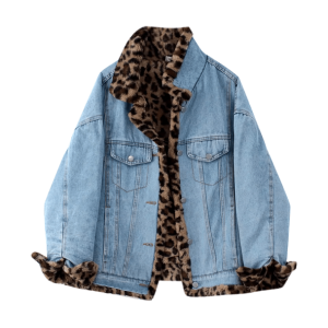 Leopard Print Reversible Jacket - Grunge Style Aesthetic Outerwear