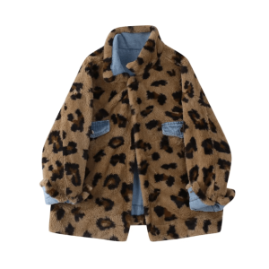 Leopard Print Reversible Jacket - Grunge Style Aesthetic Outerwear