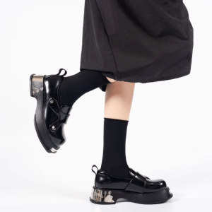 Metal Accents Goth Shoes for Grunge Style & Aesthetic Outfits