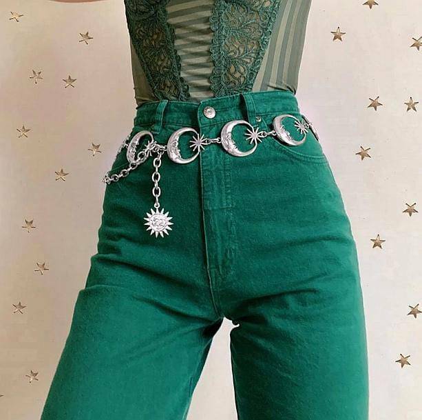 Moon Child Belt: Grunge Style Clothing & Aesthetic Outfit Essential