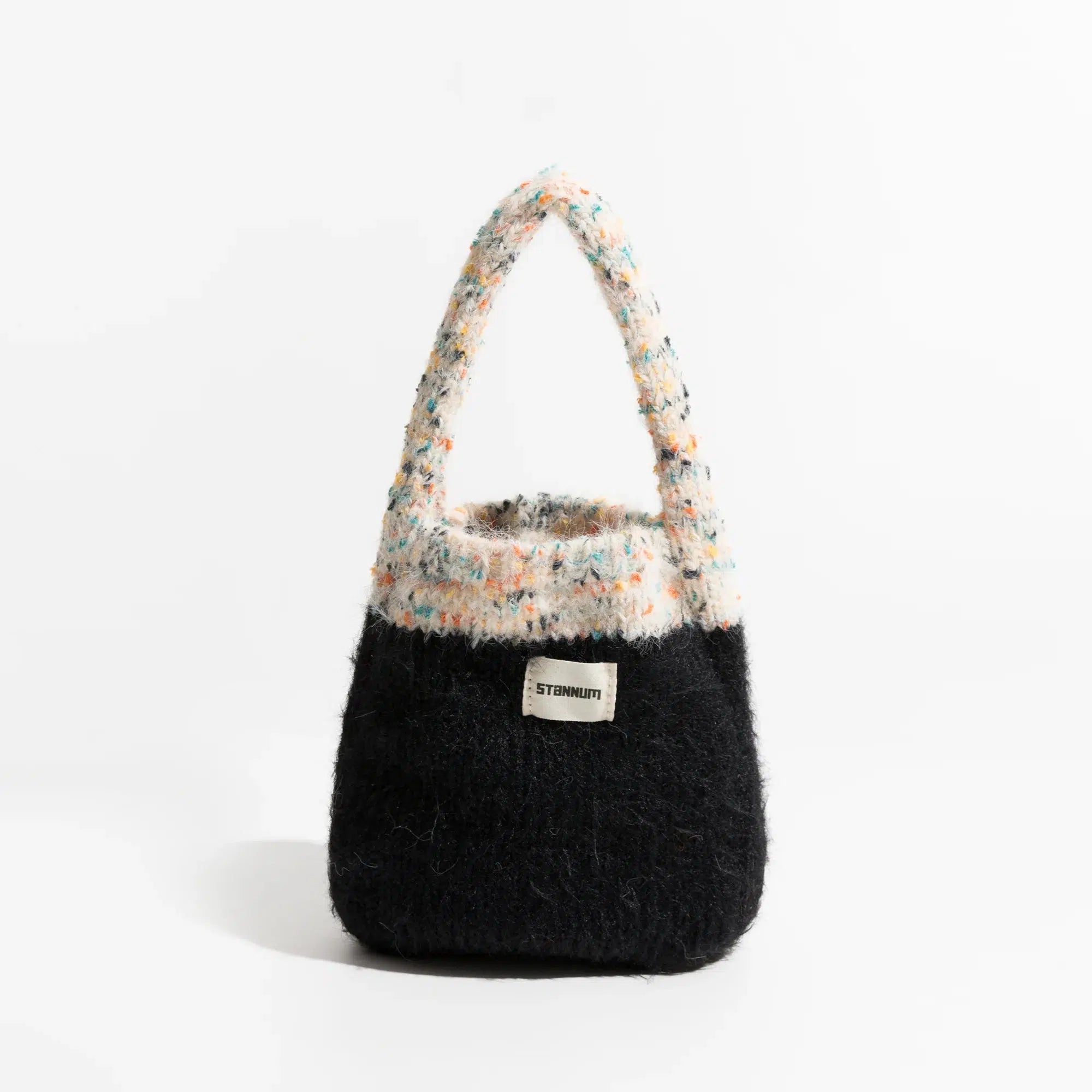 Multicolor Knitted Bucket Bag - Trendy Aesthetic Accessory for Every Style