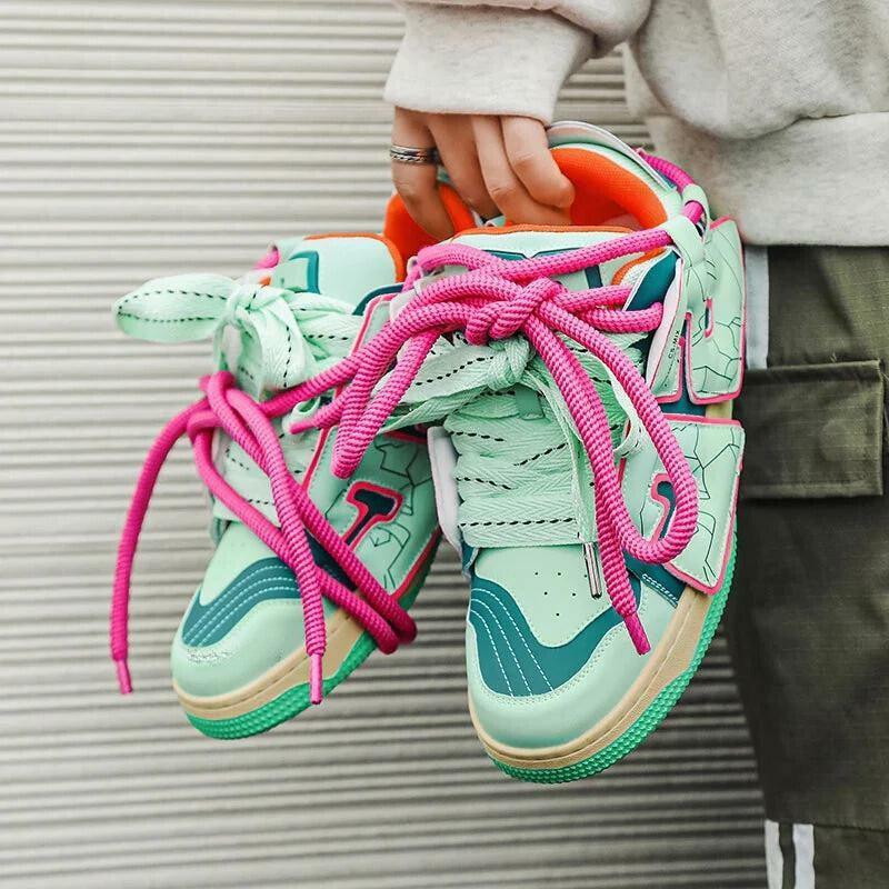 Neon Sneakers: Grunge Style Footwear for Aesthetic Outfits & Soft Looks