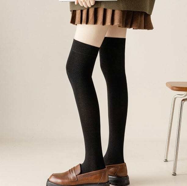 Over Knee Dark Academia Socks - Aesthetic Soft Girl & Grunge Style