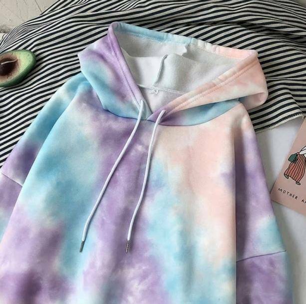 Pastel Clouds Hoodie: Grunge Style Clothing & Aesthetic Outfit Essential