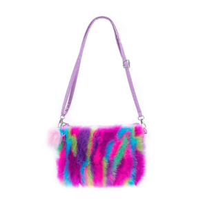 Plushy Rainbow Handbag - Aesthetic Grunge Style Accessory for Outfits