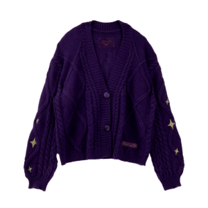 Purple Y2K Cropped Sweater Vest - Grunge Style Aesthetic Top