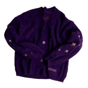 Purple Y2K Cropped Sweater Vest - Grunge Style Aesthetic Top