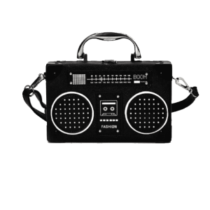 Retro Radio Handbag: Vintage-Inspired Grunge Style Aesthetic Accessory