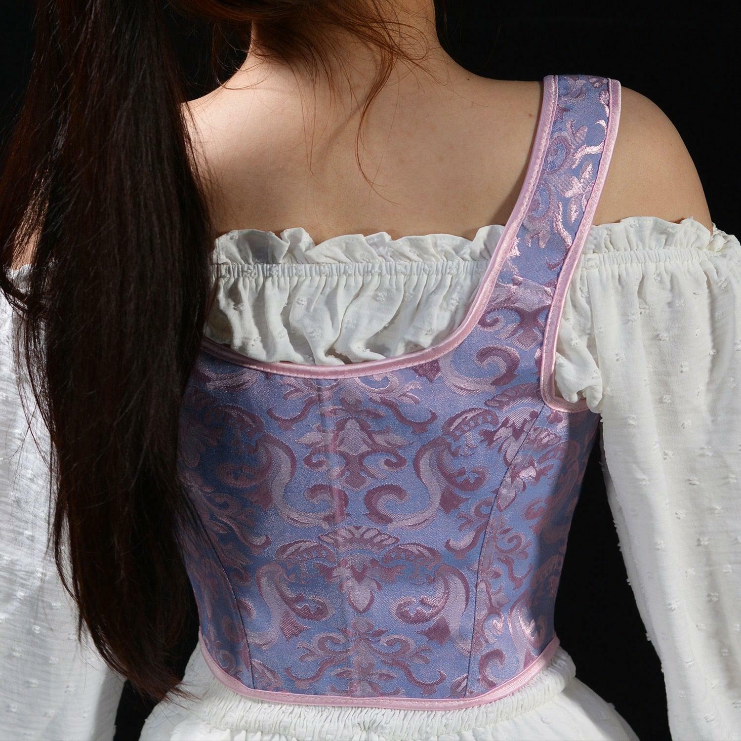 Ribbon Detailed Corset Top - Grunge Style Clothing & Aesthetic Outfit