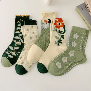 Set of 5 Fairycore Aesthetic Socks for Soft Girl and Grunge Style Outfits